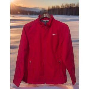 Port Authority Fleece Audi Jacket Women XL Red Soft Shell Embroidered Logo